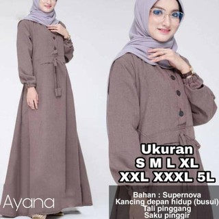 Hot Item Ayana Dress UKURAN S M L XL XXL XXXL 5L BAJU Hot Item Ayana Dress UKURAN S M L XL XXL XXXL 5L BAJU