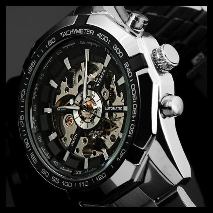 Berkualitas Winner Wrg8042 Skeleton Automatic Watch Original+Box Berkualitas