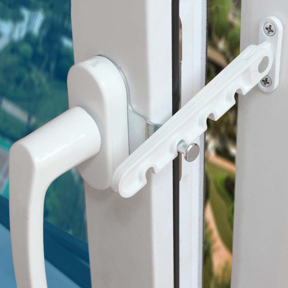 REBUY Security Casement wind brace Solid Window Lock Window limiter Lock Windproof Child Safety protection Swivel Window Home Improvement Home security Window Hardware Wind Hook Brace/Multicolor