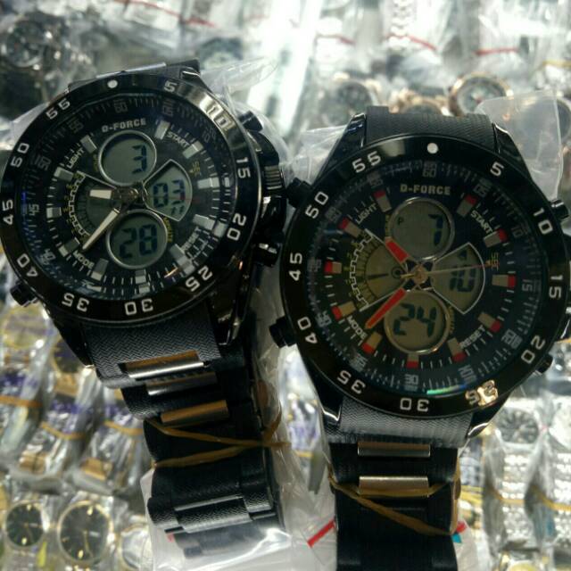 JAM TANGAN D FORCE QUARTZ ANLOG DAN DIGITAL