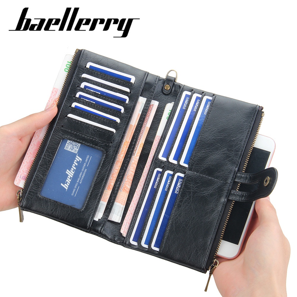 ORIGINAL BAELLERRY DOMPET UANG PANJANG MUAT HP DENGAN RANTAI ANTI COPET MALING S3229