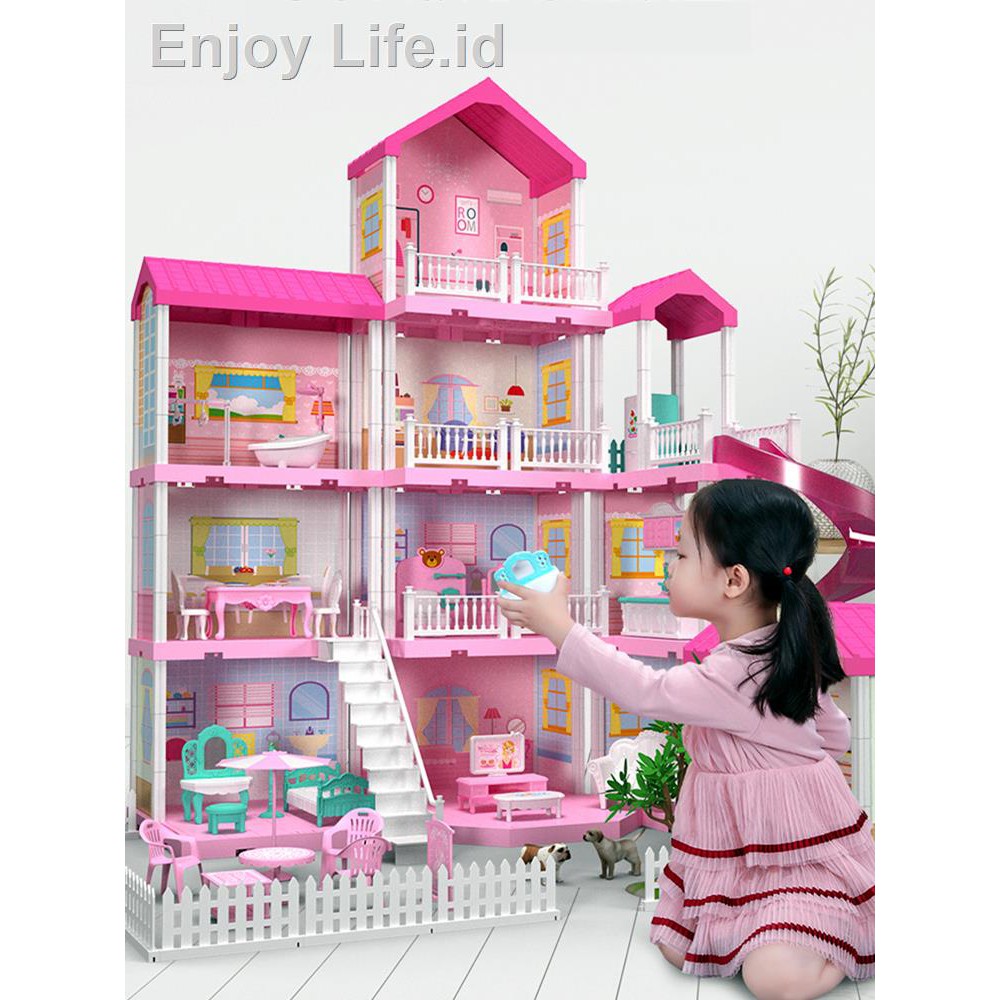 Mainan Rumah Boneka Barbie Villa Kastil Untuk Hadiah Ulang Tahun Anak Perempuan Shopee Indonesia