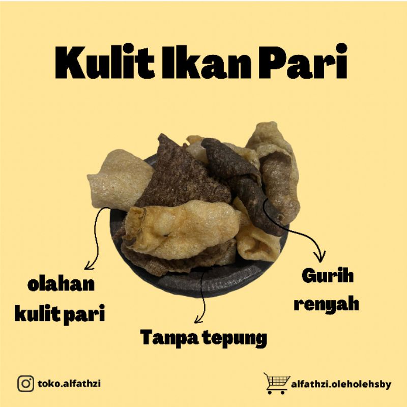 

✨Oleh-Oleh Surabaya✨ Kerupuk Kulit Ikan Pari 100gr