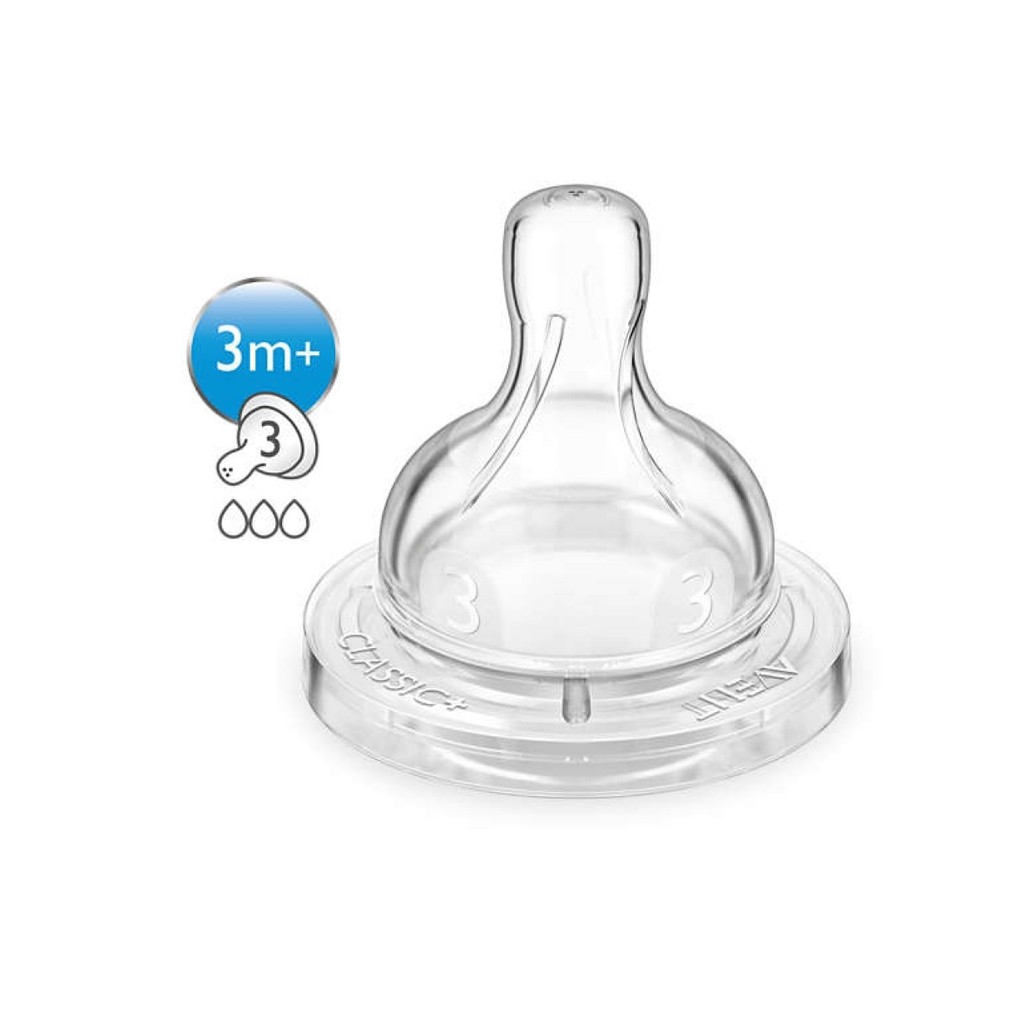 NIPPLE CLASSIC+ 3M+ AVENT SCF633/27 / DOT BAYI