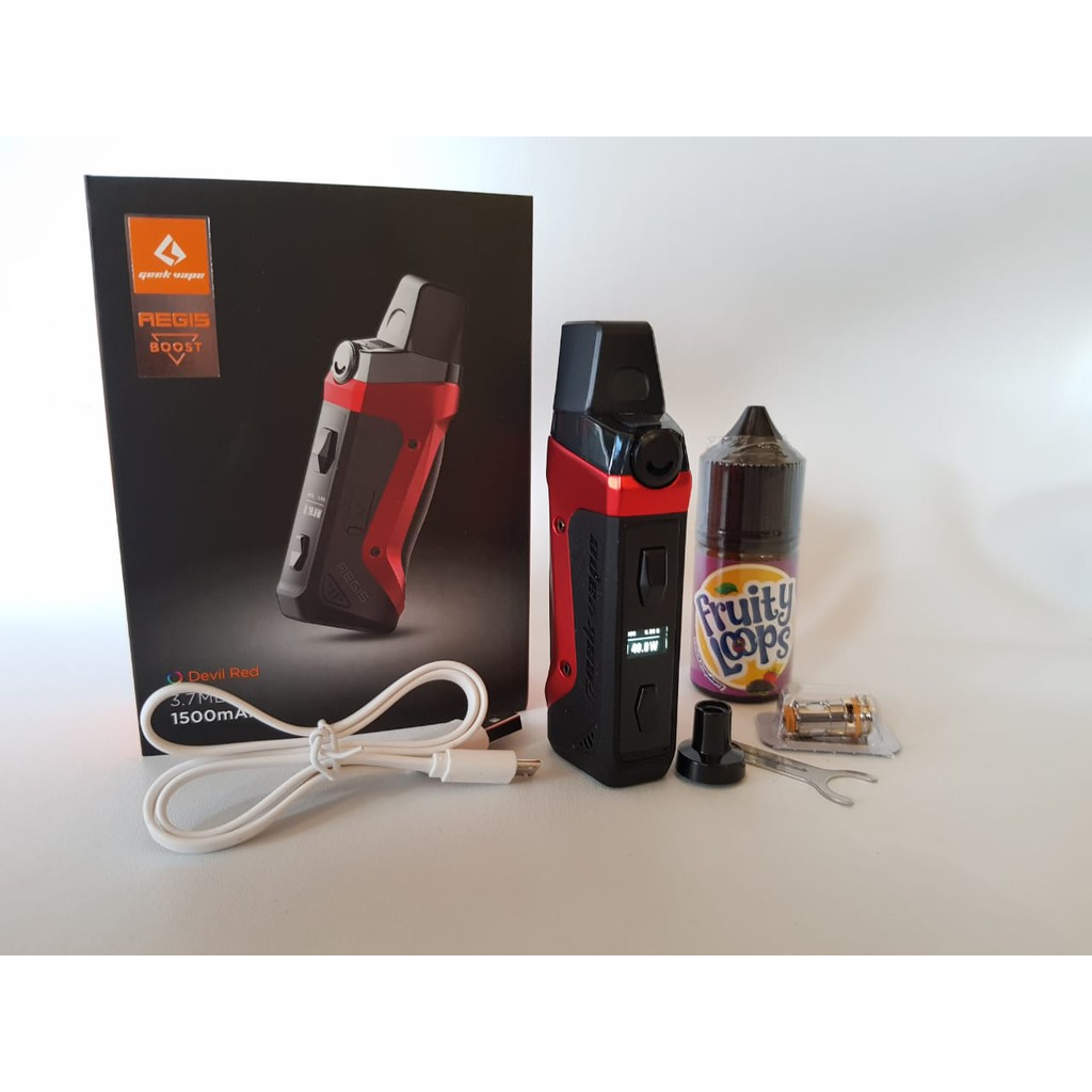 Paket Siap Pakai Pods Aegis Boost 40w Authentic Kit Salt Baterai