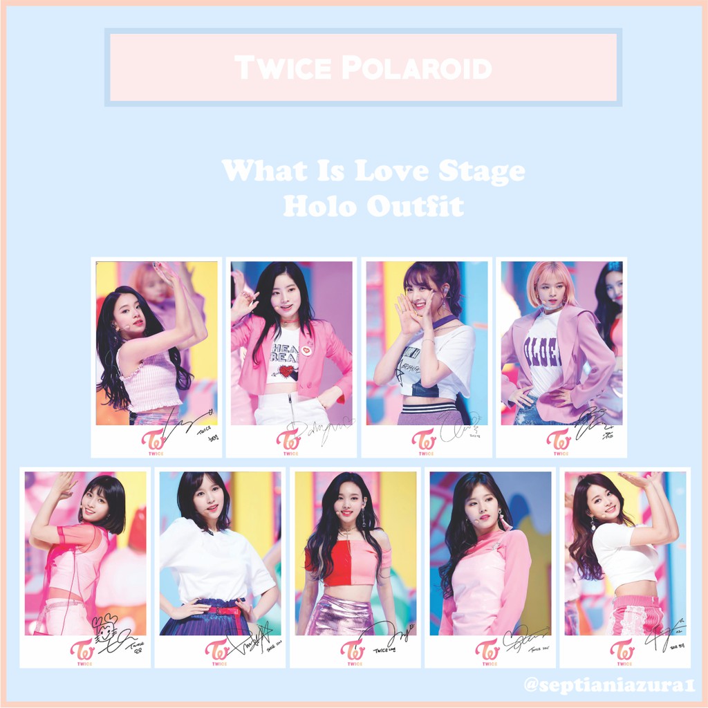 Twice Polaroid : What Is Love Stage Holo Outfit