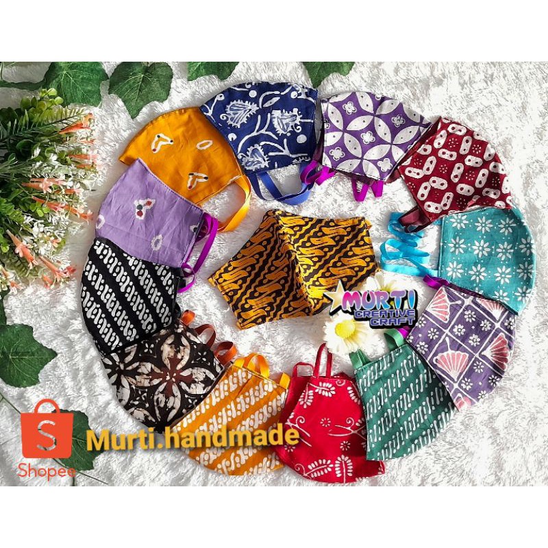 Masker Batik cap/Masker kain batik/Masker motif batik