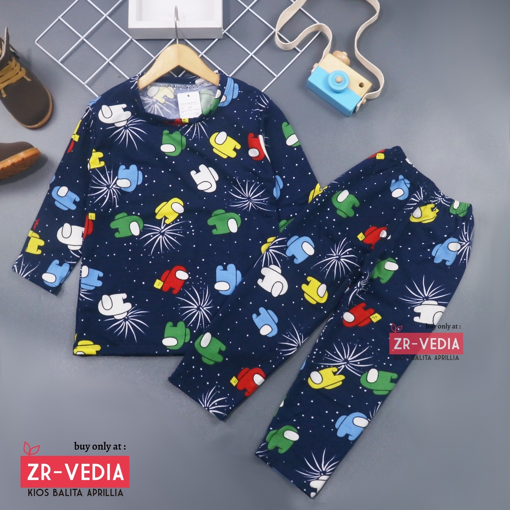 Pajamas Sunday uk 3-5 Tahun / Baju Tidur Anak Perempuan IMPORT Piyama Branded Karakter Setelan