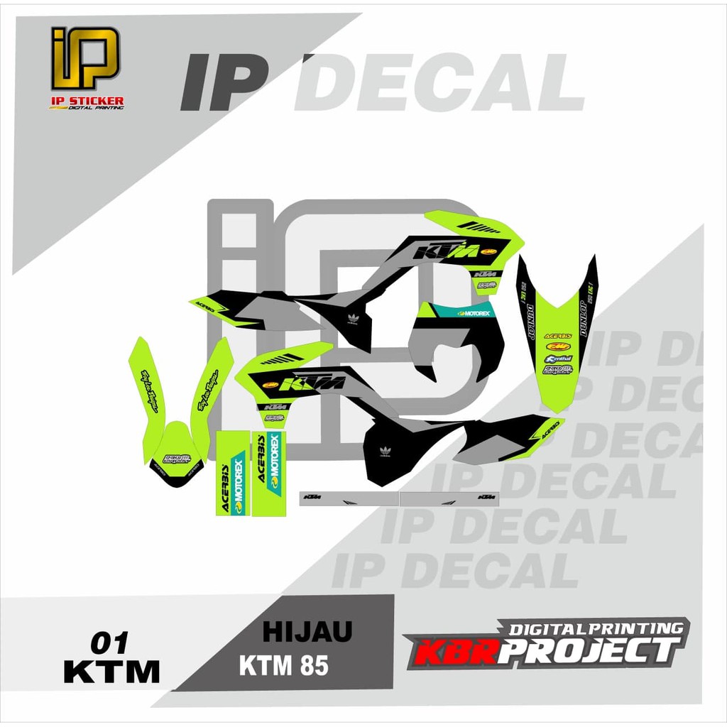 DECAL KTM 85 STICKER VARIASI MOTIF GRAFIS DECAL MOTOR KTM KTM 85 01 CUSTOM BEBAS BISA