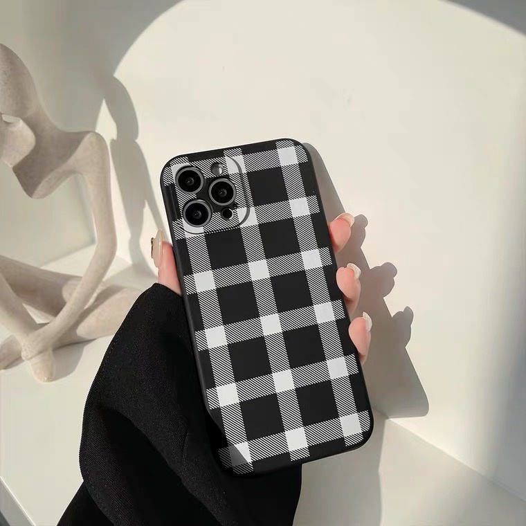 [TPC] SOFT CASE VIVO Y91C Y17 Y15 Y12 Y71 Y81 Y83 Y53 Y55 V9 Y85 Y95 Y93 Y19 Y20 Y50 Y30 VV032 Casing HP Black Checkered Hitam