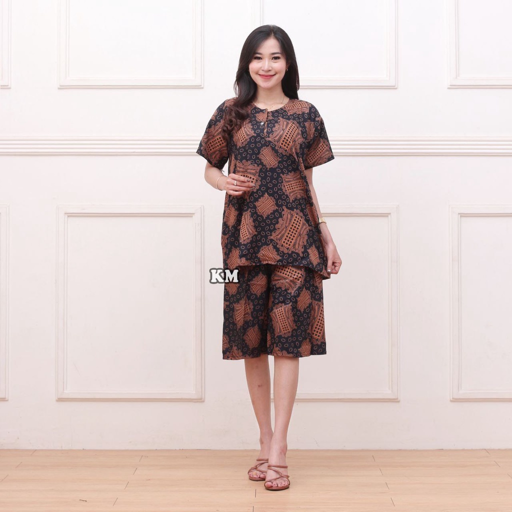 SETELAN BATIK RAYON ADEM HALUS / SETELAN BATIK LD 110 / SETELAN BATIK CELANA PENDEK