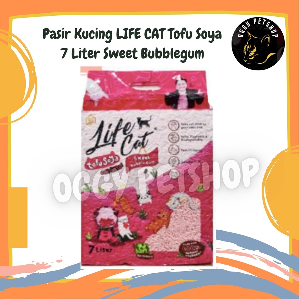 Pasir Kucing LIFE CAT Tofu Soya 7 Liter | TOFU 7 Lt