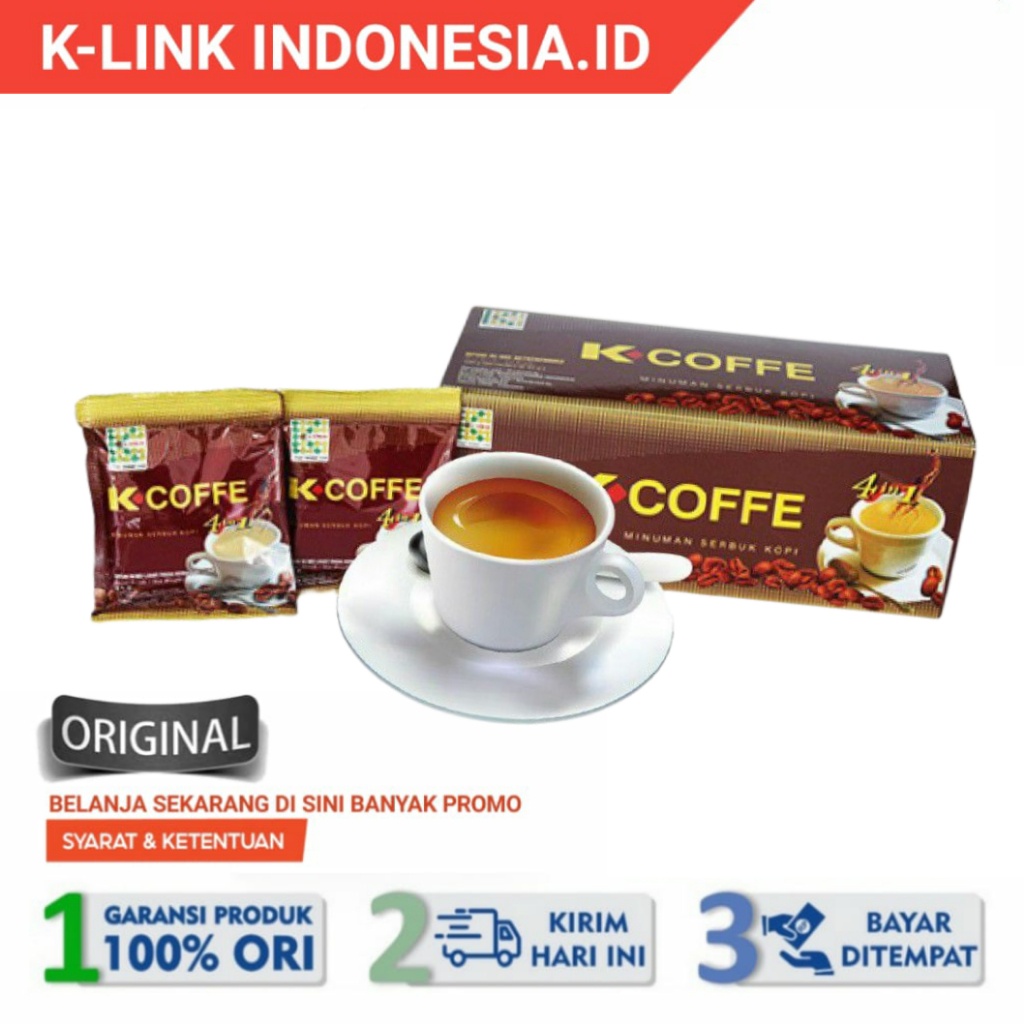 

K-COFFE 4in1 ORIGINAL K-LINK KOPI GINGSENG K-LINK