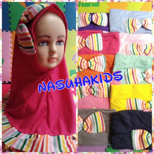 Jilbab anak model baru jilbab model pita jilbab anak kerudung anak