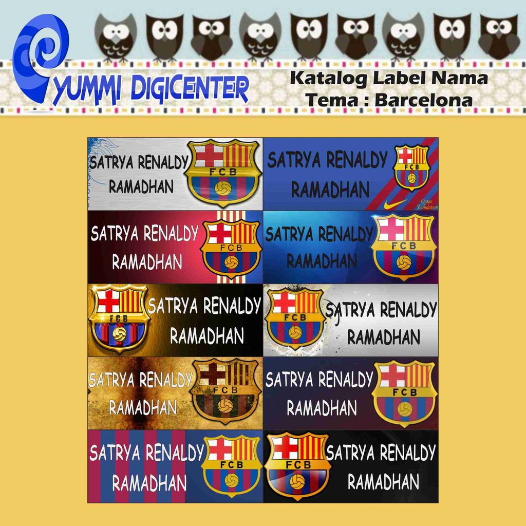 

Stiker Nama Barcelona