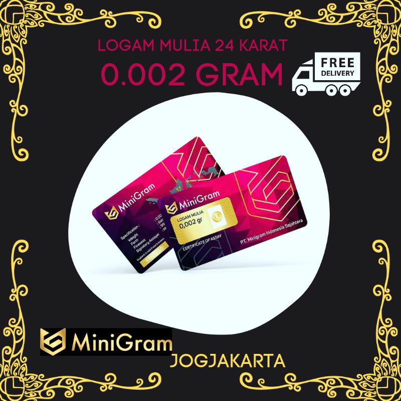 Emas minigram 0,002 gram bersertifikat gratis ongkir