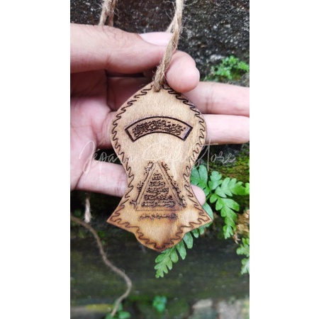 Gantungan Terompah Khotam Nubuwah ( Tanda Kenabian ) Kayu Jati