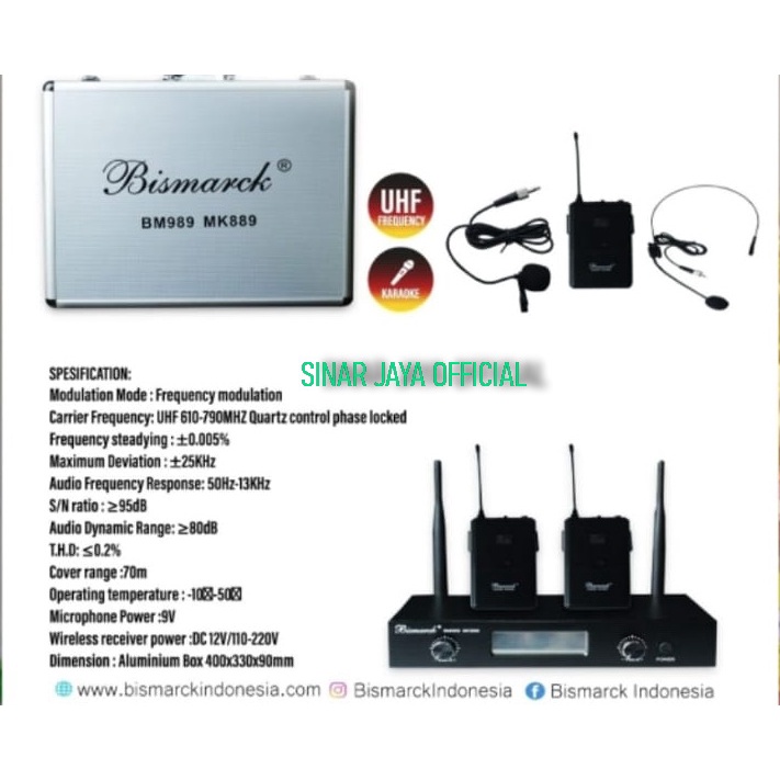 MIC WIRELESS BISMARCK BM989 MK889