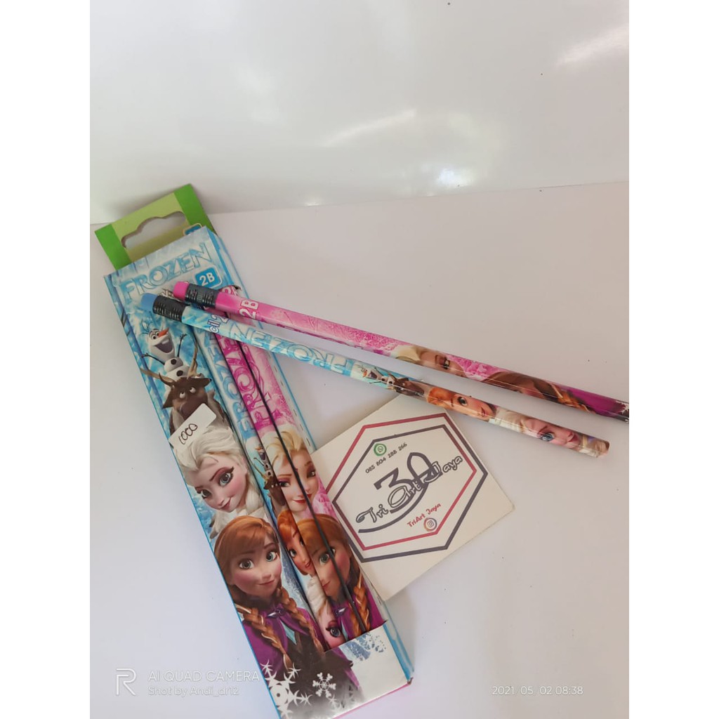 

[TERMURAH] Pensil Karakter Frozen 2B Fancy Animasi Kartun Ecer Murah Berkualitas Alat Tulis Pencil