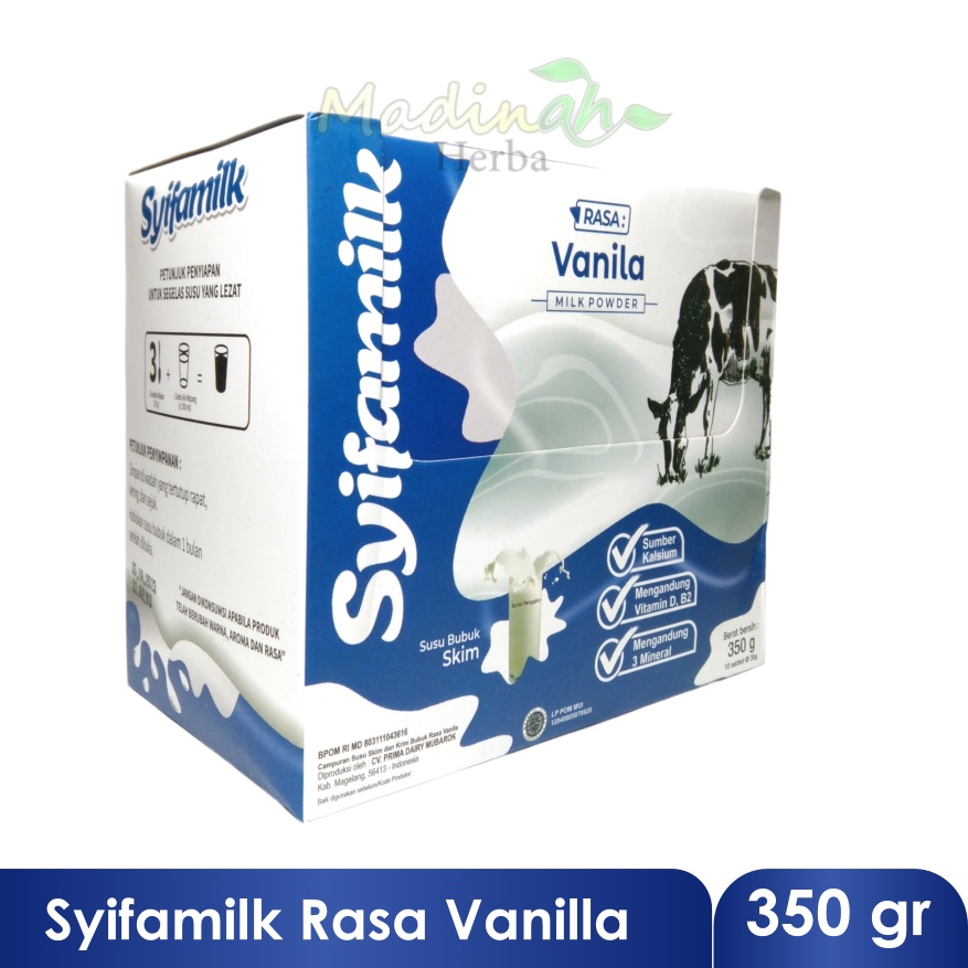 Susu Sapi Bubuk Sachet Syifamilk 350 Gram @35 gram Rasa Vanilla Susu Bubuk Skim