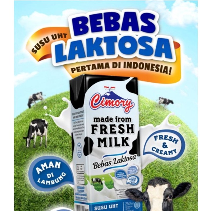 susu Cimory bebas laktosa 250ml isi 24pcs