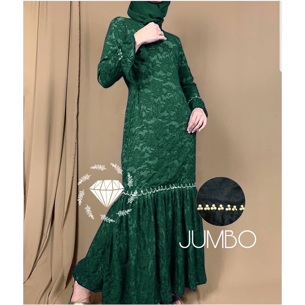 5 UKURAN M L XL XXL 3XL MAXY NURHALIZA DUYUNG FASHION PAKAIAN WANITA DRESS GAMIS MAXI BRUKAT PART 1 MS ADA VIDEO REAL-Ijobotol