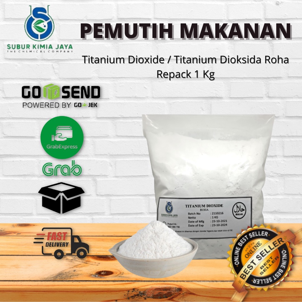 

Titanium Dioxide /Pemutih makanan/Titanium Dioxide Roha 1KG