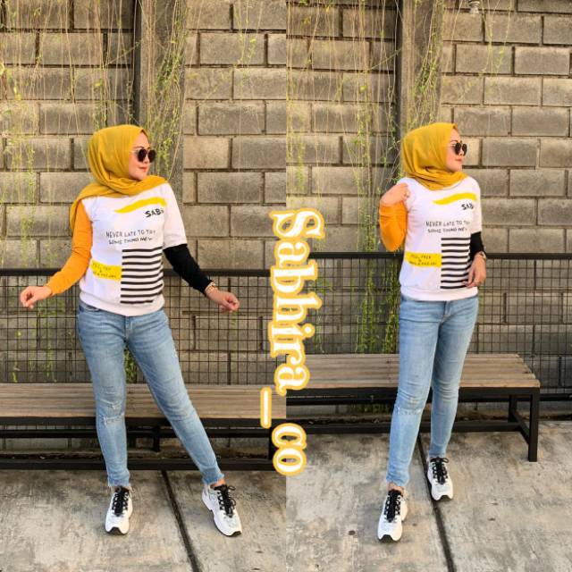 Kaos sabhira terbaru putih original