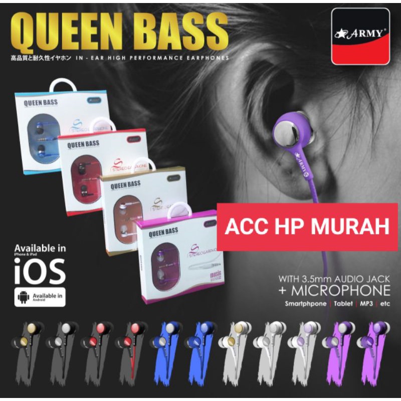 HF ARMY QUEEN BASS WITH 3.5MM AUDIO JACK FOR ALL TYPE