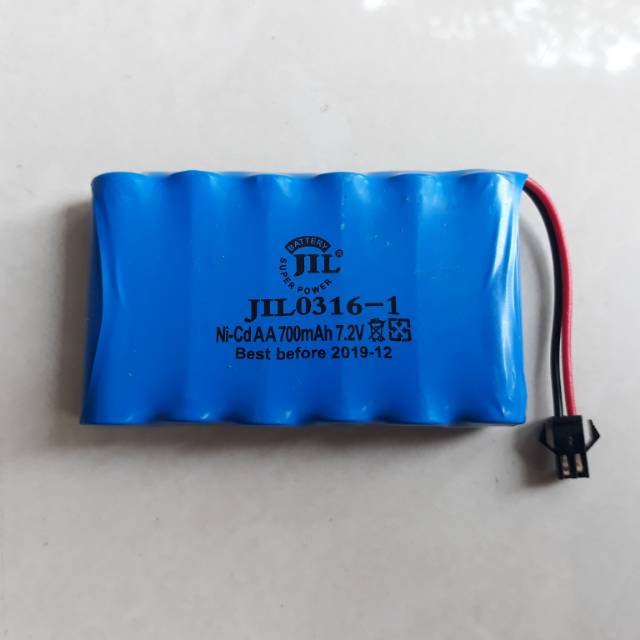 Baterai Ni-Cd RC Car Rock Clawler Batre NiCd 700mAh 7.2v Socket Hitam