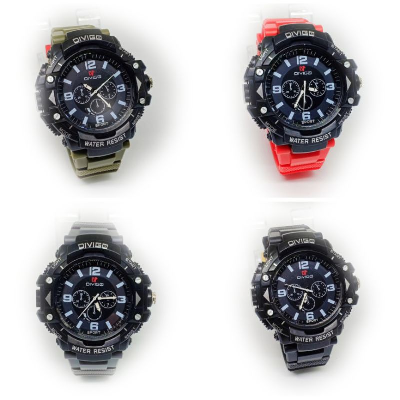 (Grosir)Jam Tamgan Pria DV C-Shock Strap Rubber Anti Air(Terima Cod)