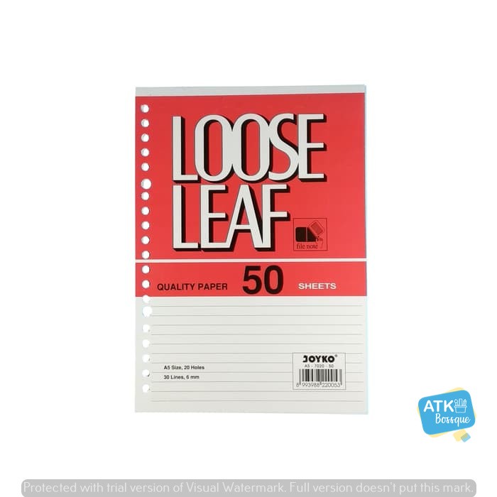 

Loose Leaf Kertas File JOYKO A5 50 Lembar Refill Kertas Binder Grosir