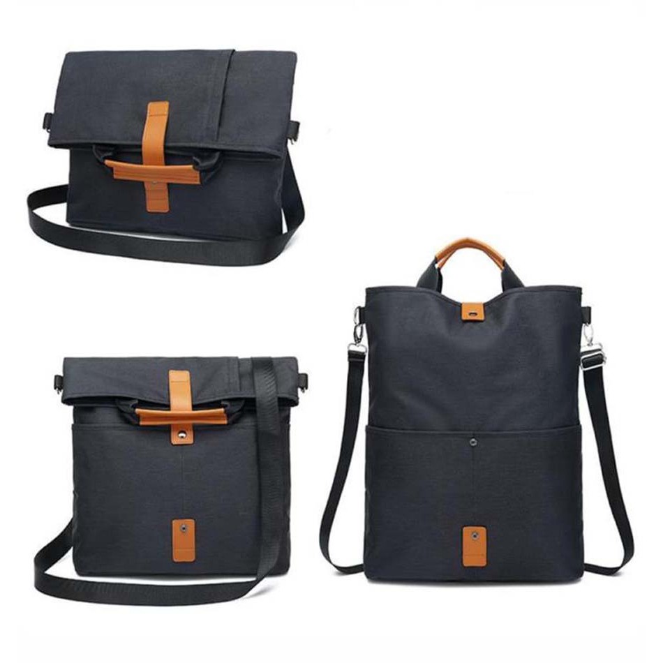 Tas Laptop Selempang Canvas Folded Size 13 14 15 16 17 inch