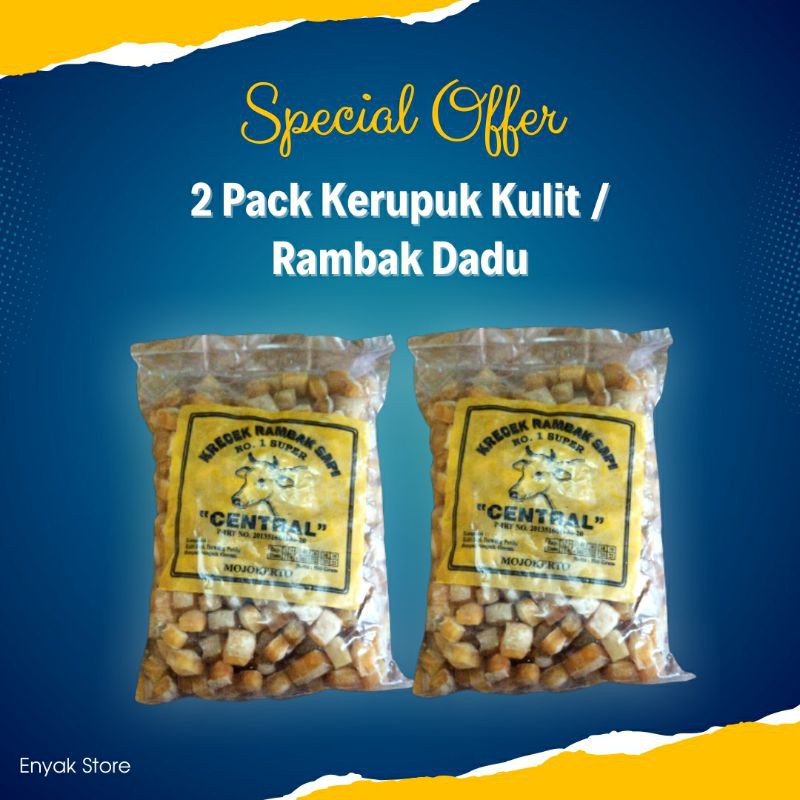 

2 Pack Kerupuk Kulit / Rambak Dadu Mentah