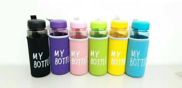 My Bottle Warna 500ml + Pouch Busa / Botol Minum