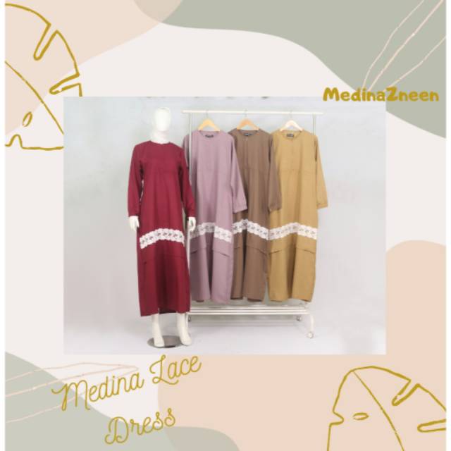 Gamis Katun Madinah Renda Premium Busui Friendly Kualitas Butik Produksi Sendiri Syar'i Muslimah