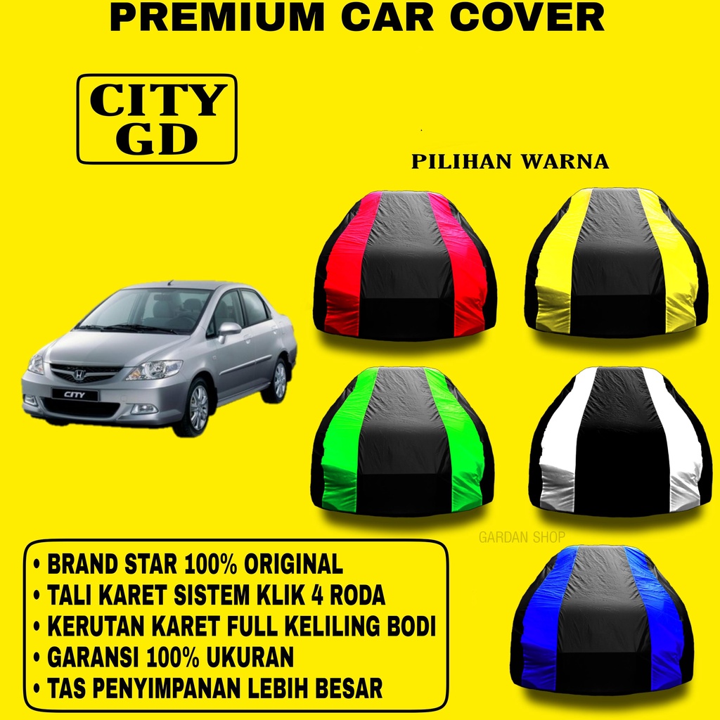 Body Cover CITY GD Garis 2 WARNA Penutup Pelindung Bodi Mobil City Gd PREMIUM