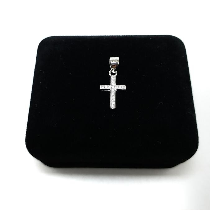 Grosir Liontin Salib Perak Atau Silver 925. Liontin Salib Lapis Emas Putih