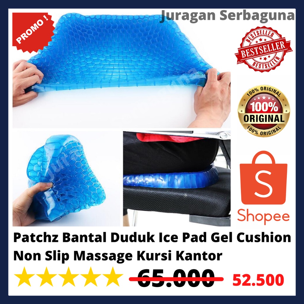 Patchz Bantal Duduk Ice Pad Gel Cushion Non Slip Massage Office Chair