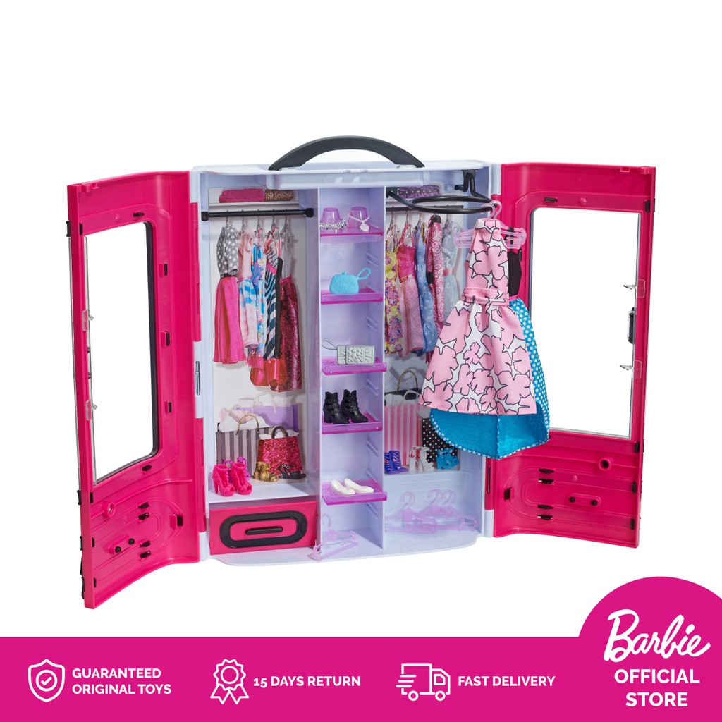  Barbie  Fashionistas Ultimate Closet Pink Mainan Lemari  