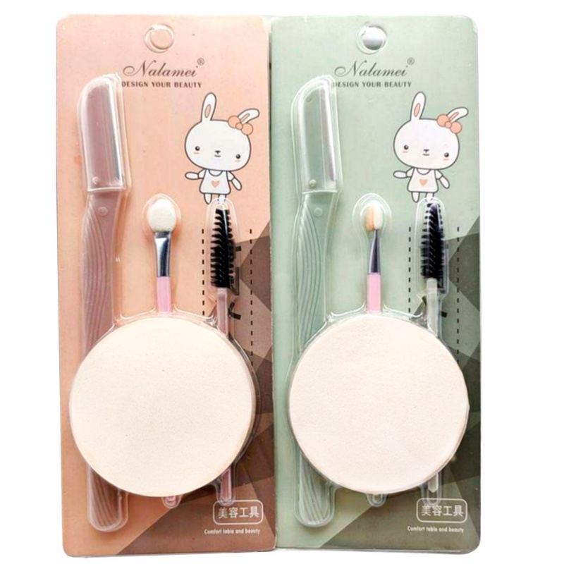 PERALATAN MAKE UP MATA + SPONS - EYE MAKE UP TOOLS + SPONGE ET001