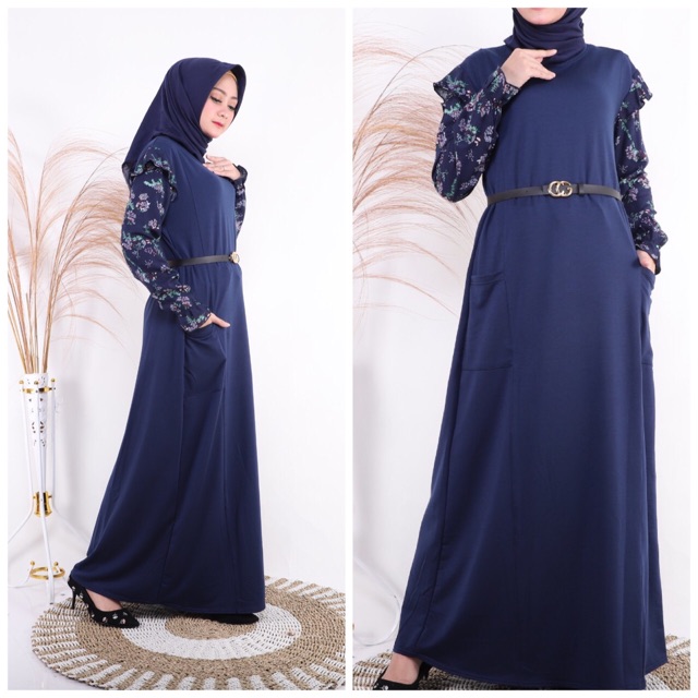 FARIDA Dress / ETANOL Maxy - Gamis Babyterry Import Mix Viscose LD105 ✅FREE BELT !! / 152-5067