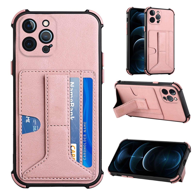 luxury pc leather card slots hard casing iphone 11 pro max 11pro x xs xr xs max 7 8 plus se 2020 sta