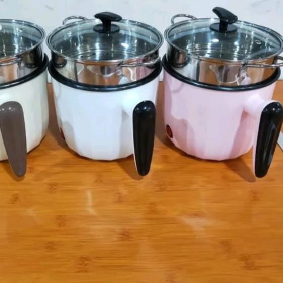 ✥ Panci Elektrik Serbaguna Panci Listrik Portable / Elektrik Pan - Merah Muda ✱