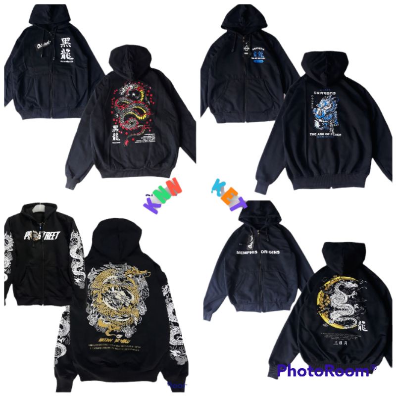 [BISA COD] Jaket Anak Laki Laki Zipper Naga jaket gambar naga sweater Prostreet naga jepang