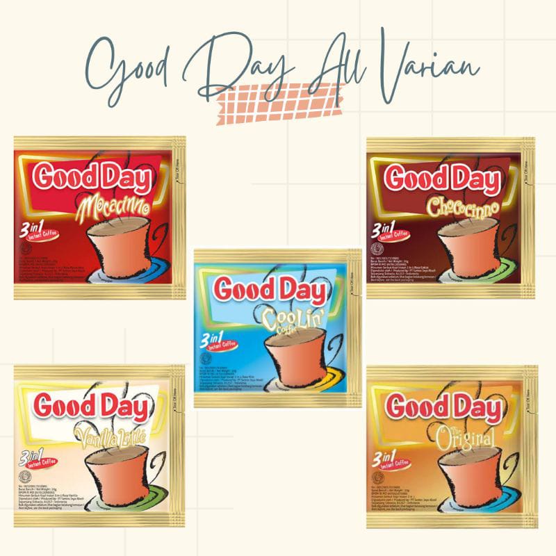 

Kopi Good Day - Netto 10 sachet x 20 gr 1 renteng [Nuchan's Mart]