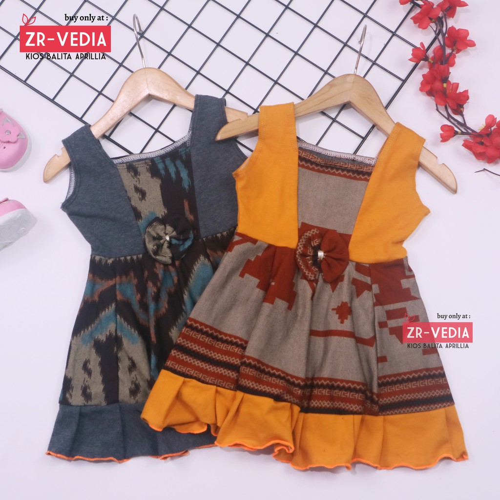 (BATIK) Dress Aurora uk Bayi - 4 Tahun / Baju Anak Perempuan Murah Dres Yukensi Adem Pakaian Pesta