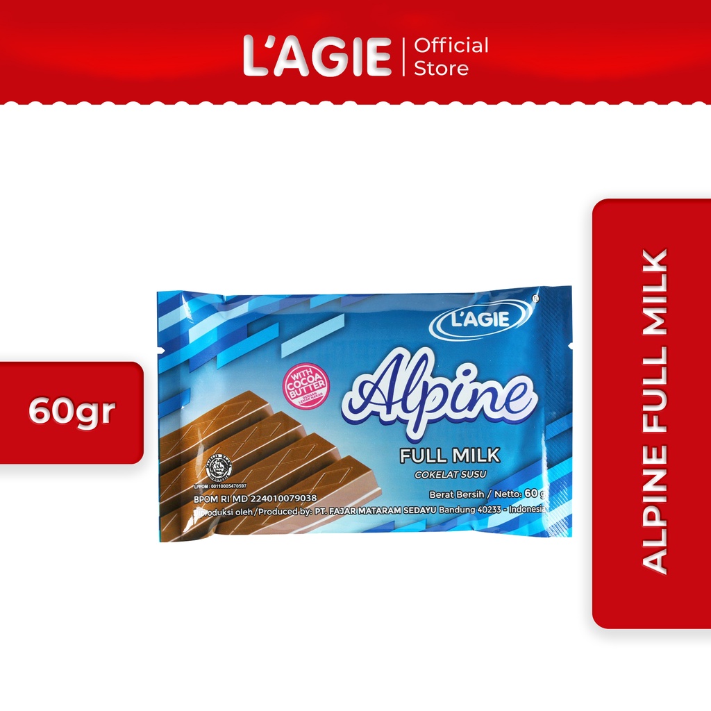 

Lagie Coklat Susu Alpine Full Milk 60gr