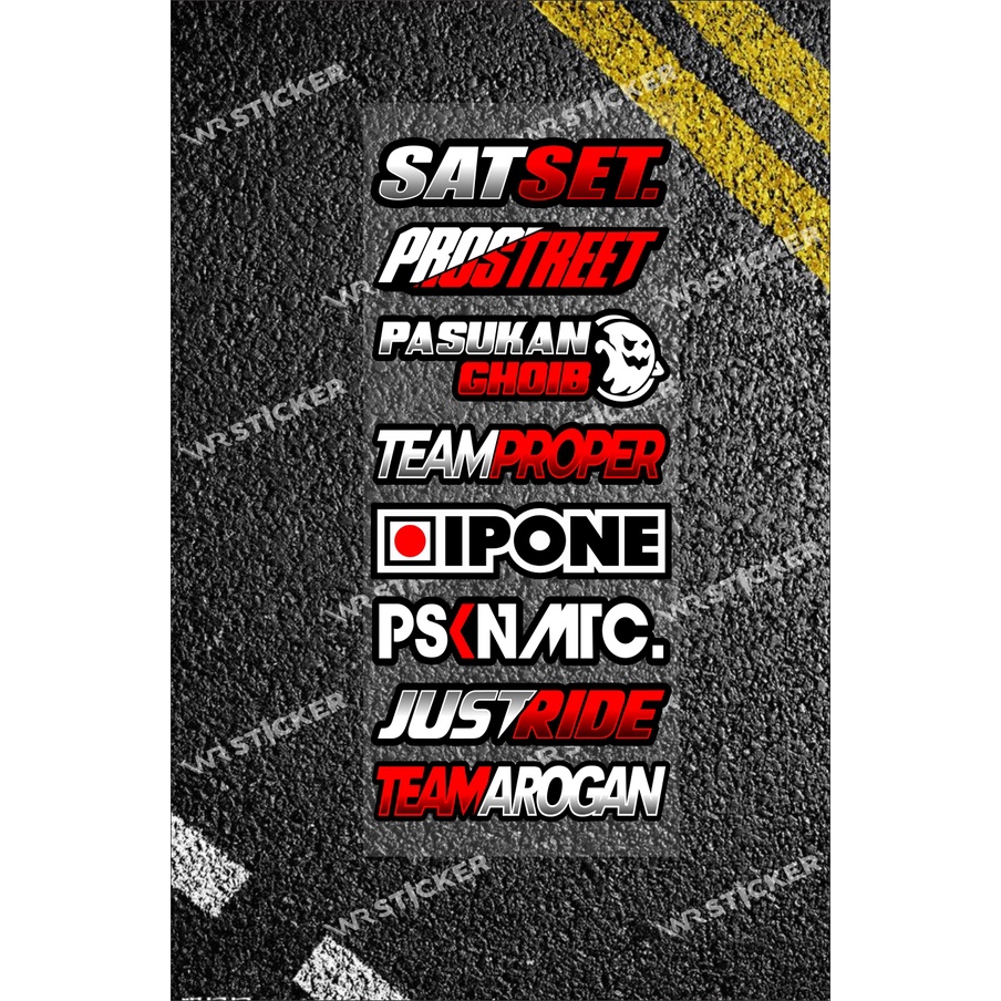 Stiker logo print & cutting Stiker racing stiker pasukan ghoib