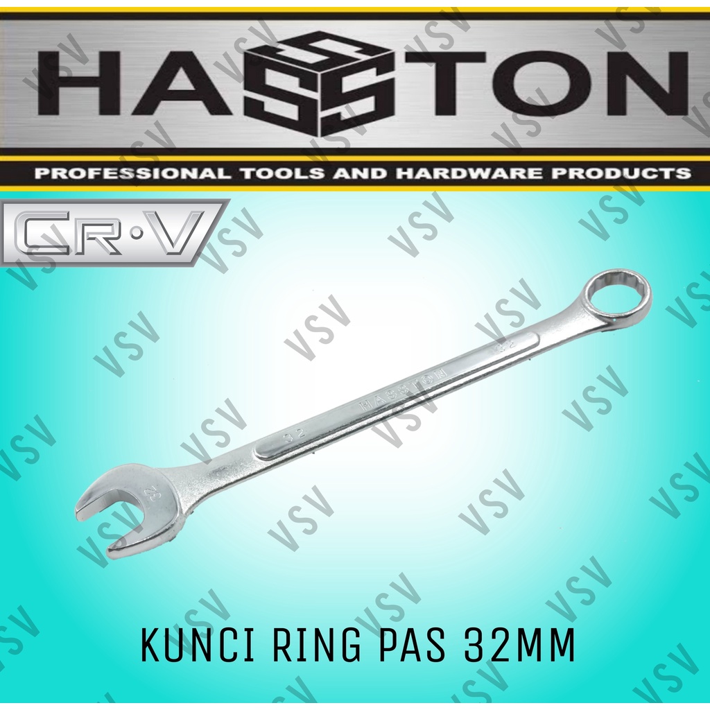 HASSTON Kunci Ring Pas 32mm Combination Wrench 32mm Ringpas 32mm Spanner